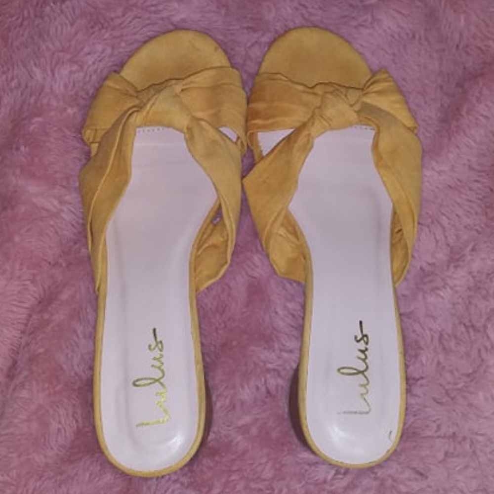 LULUS MUSTARD YELLOW MULES
